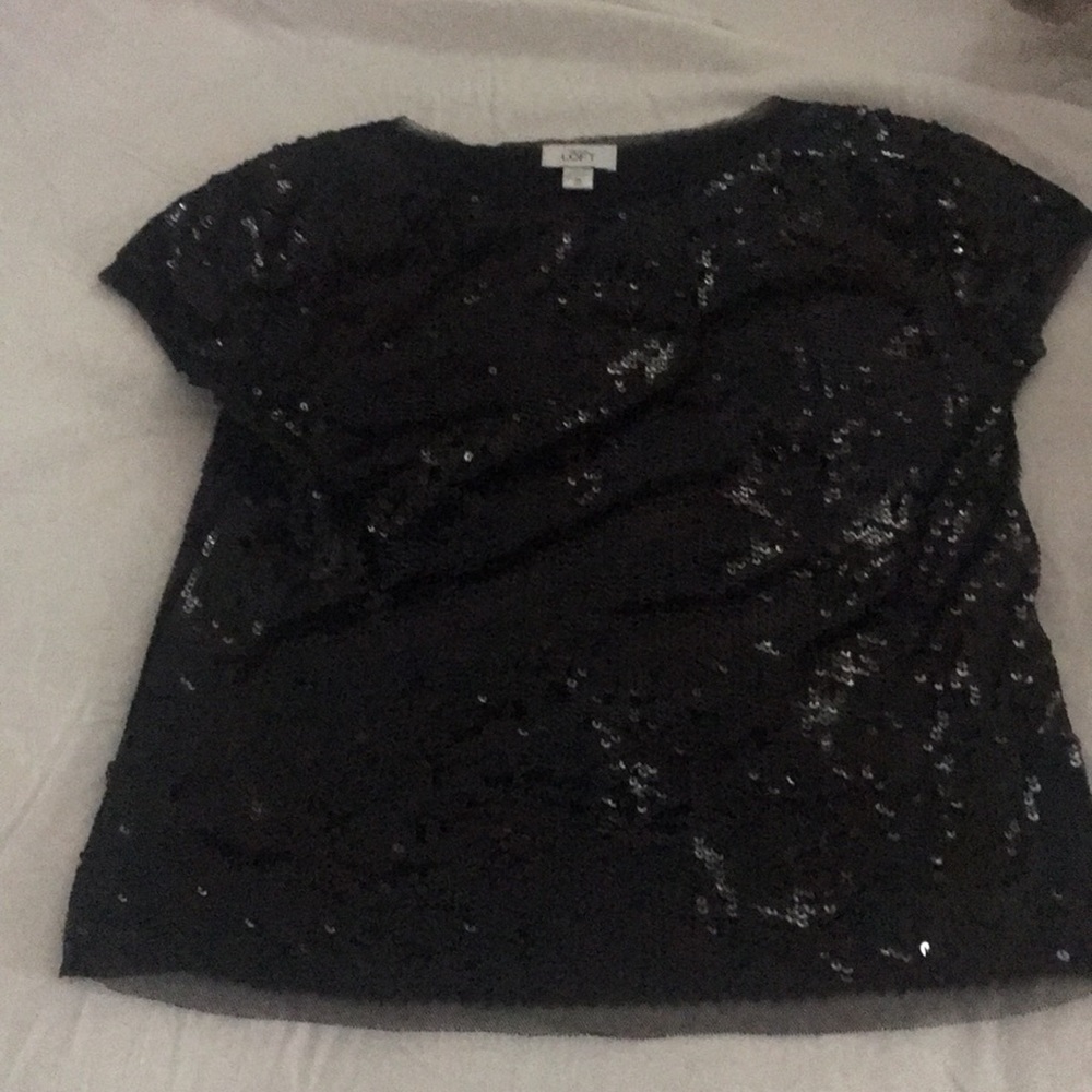 Black sequin top